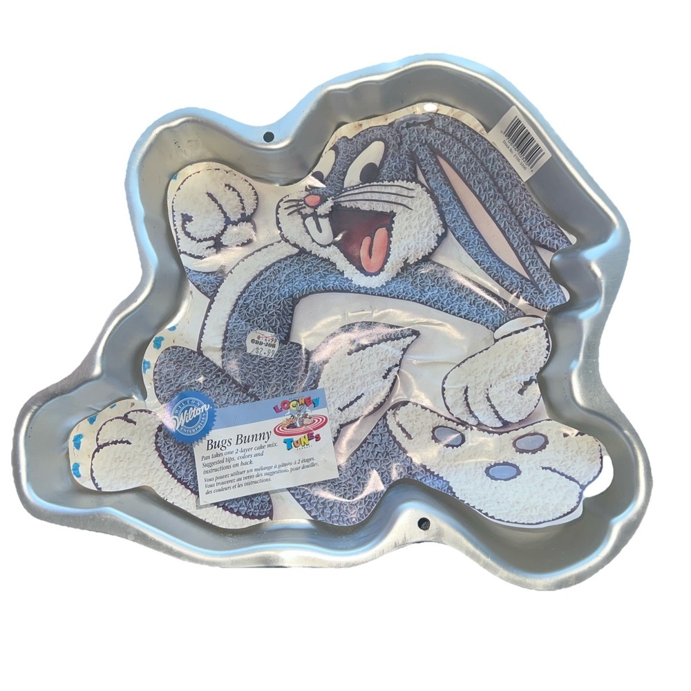 Wilton Vintage 1996 Bugs Bunny Cake‎ Pan Looney Tunes Warner 2105-3200 Aluminum